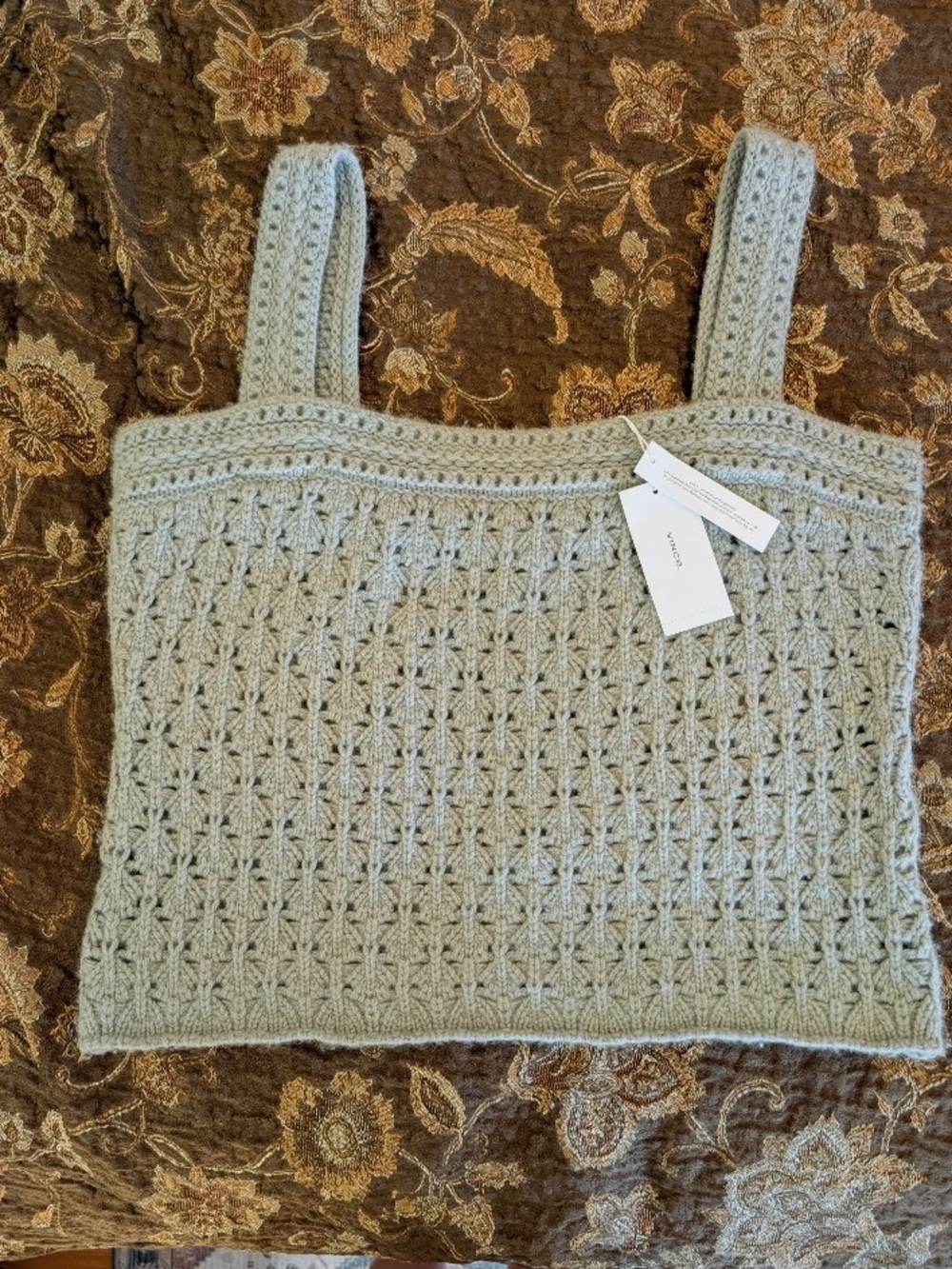 Vince - Light Sage Knit Tank Top - NWT